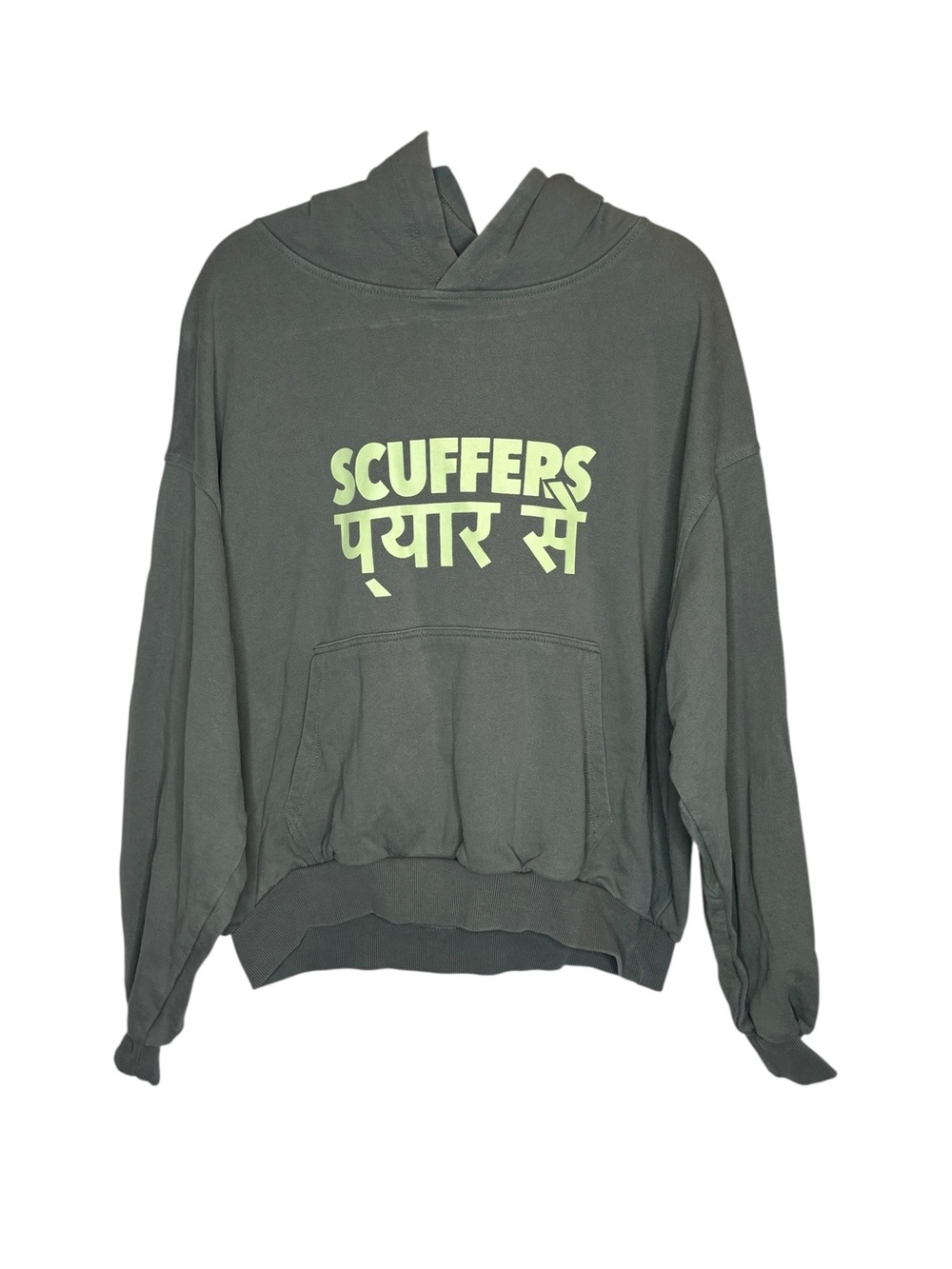 Scuffers Logo Graphic Hoodie Size M Green